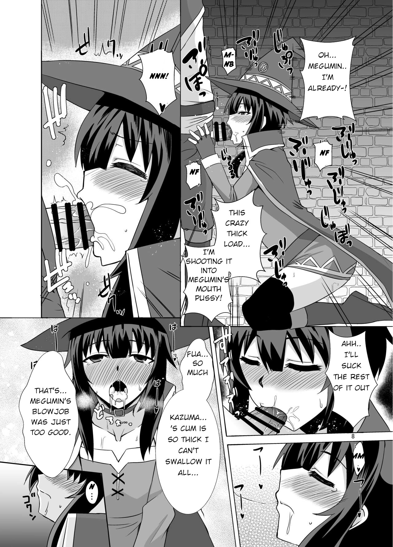 Hentai Manga Comic-A Book About Megumin Slurping With Her Mouth-Read-7